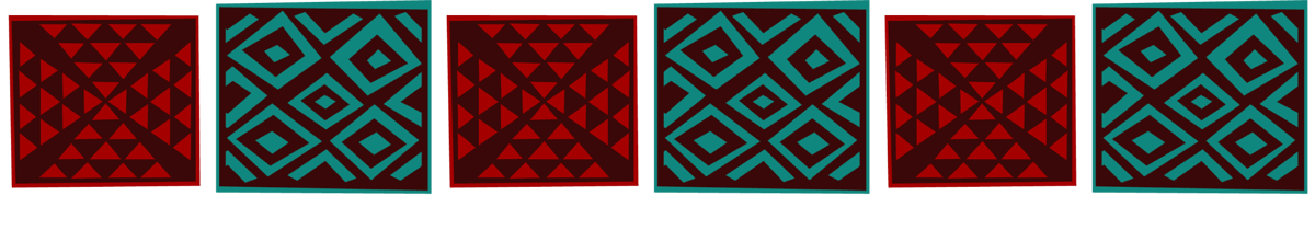 Maasai shield and spears decorative pattern