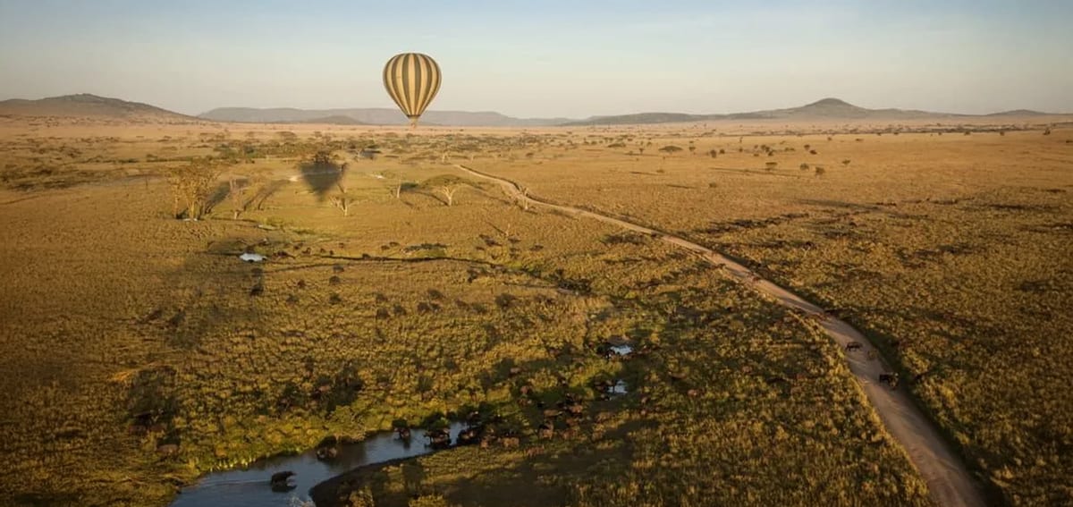 tanzania four seasons safari lodge Serengeti hot air balloon safari